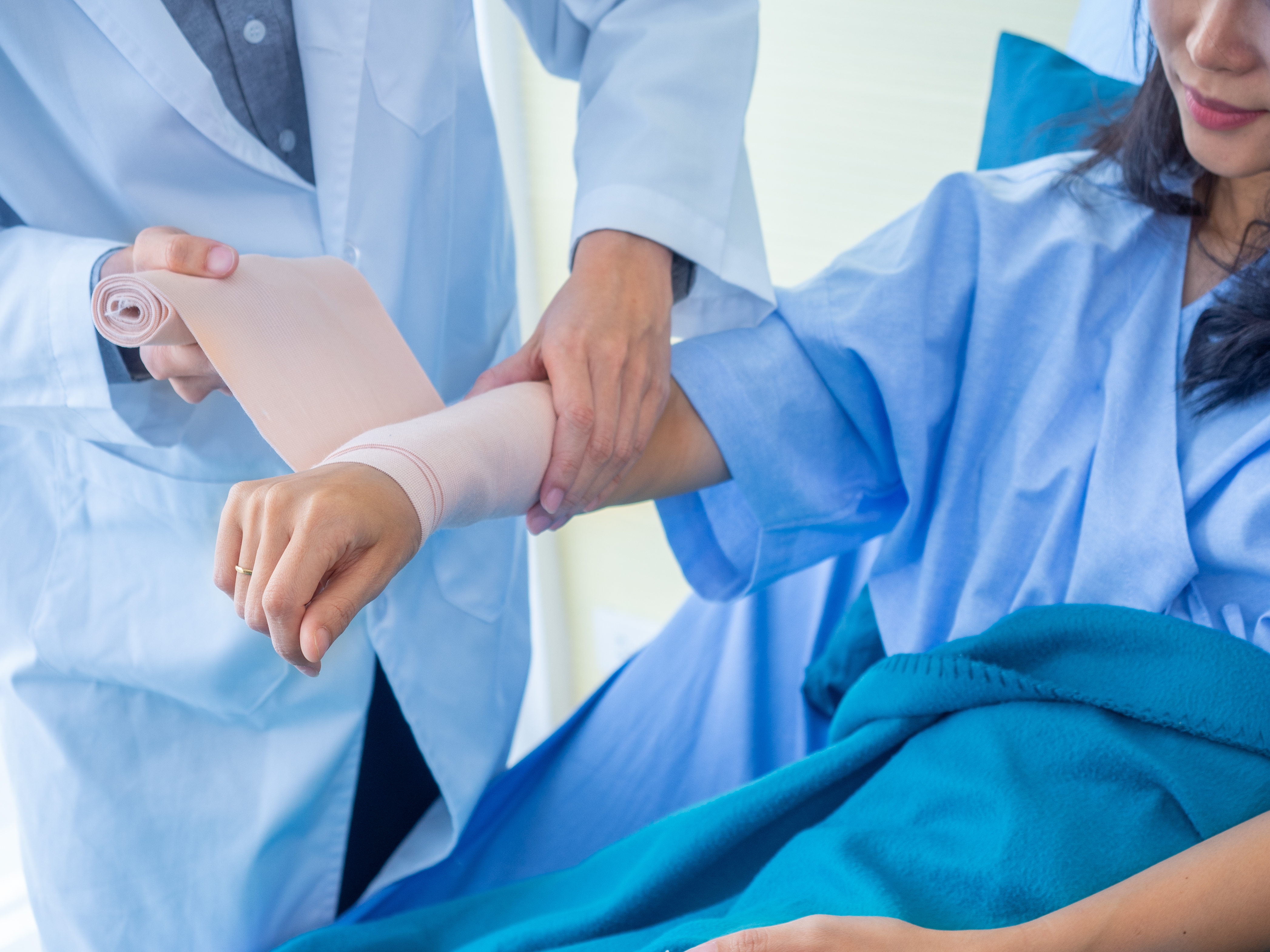 CWON Certification Resources - Wound Care Nursing Review CWON certification resources - caregiver bandaging patient arm | Wound Care Nursing Review